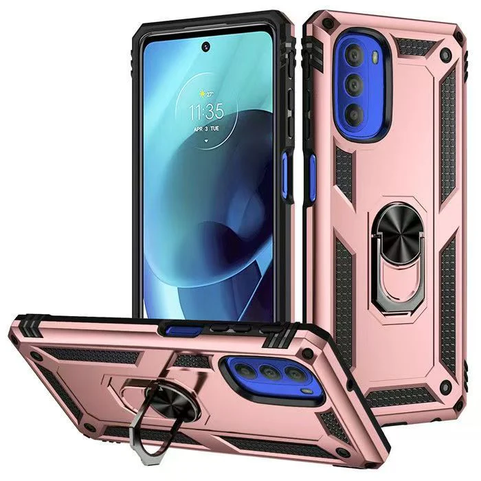 [Built-in Ring Bracket] Motorola Moto G71 5G Anti-slip Protective Hard Heavy Duty Series Case - Image 8