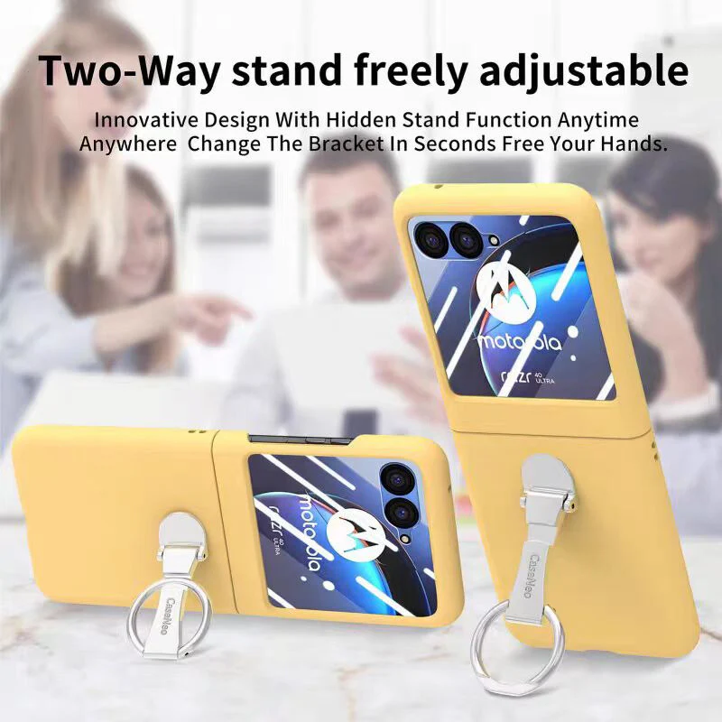 [Built-in Ring Bracket] Motorola Moto Razr 60/Ultra Liquid Silicone Full Coverage Shockproof Essentials Series Case - Image 3