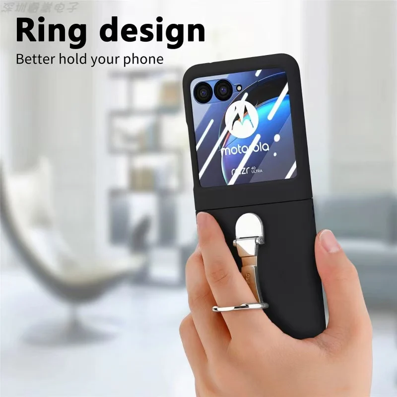 [Built-in Ring Bracket] Motorola Moto Razr 60/Ultra Liquid Silicone Full Coverage Shockproof Essentials Series Case - Image 9