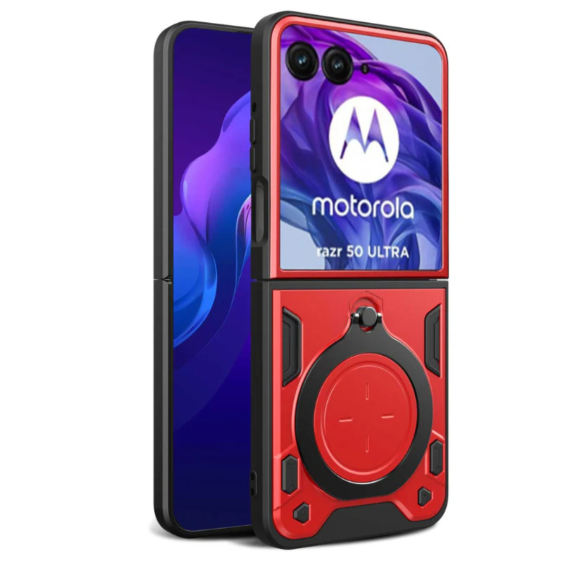[Built-in Ring Bracket] Motorola Moto Razr 60/Ultra Minimalist Shockproof Phone Stand Series Case - Image 11
