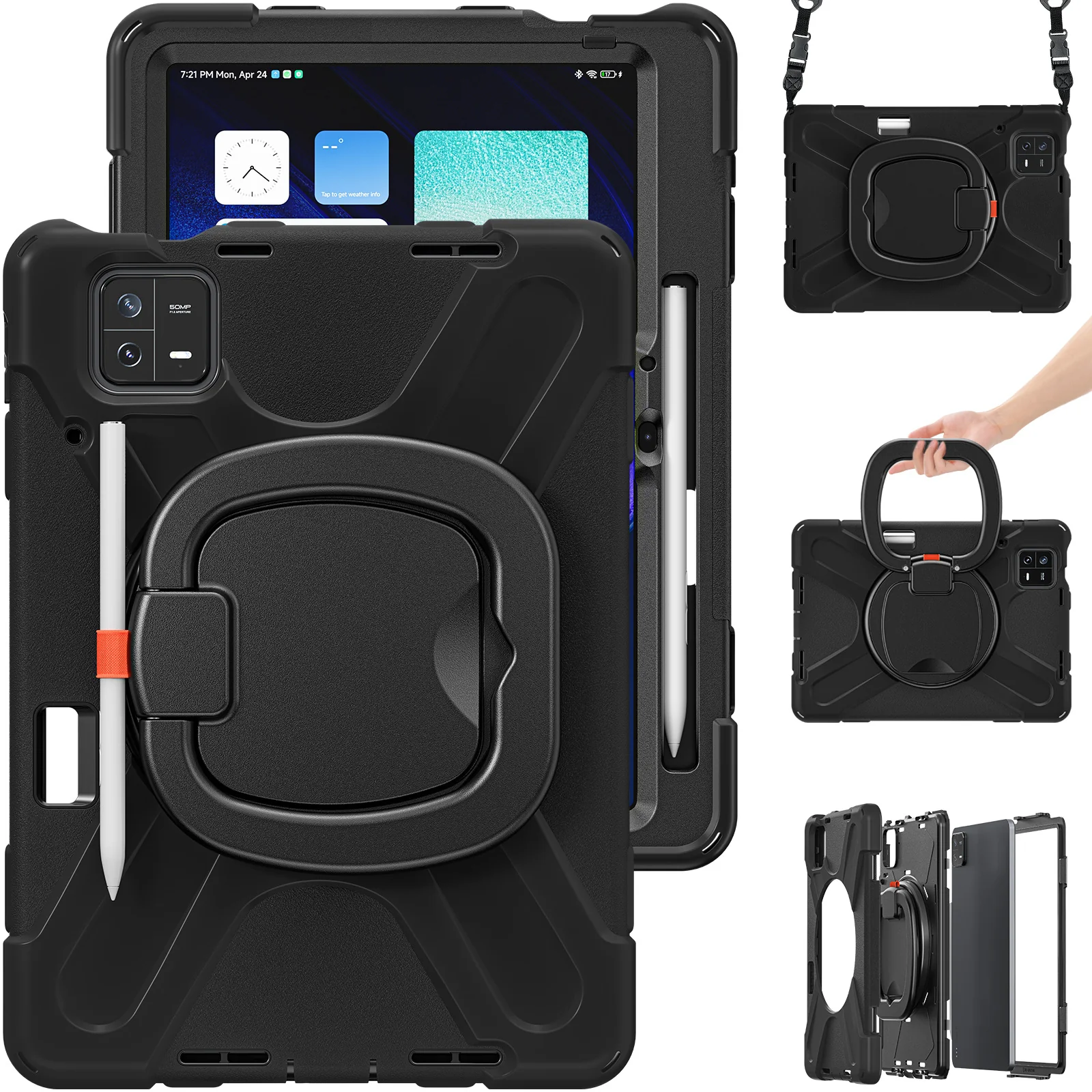 [Built-in Ring Bracket] Xiaomi Mi Pad 6/Pro 11’’ (2023) EVA Kid Friendly Heavy Duty Ring Holder Stand Case - Image 10