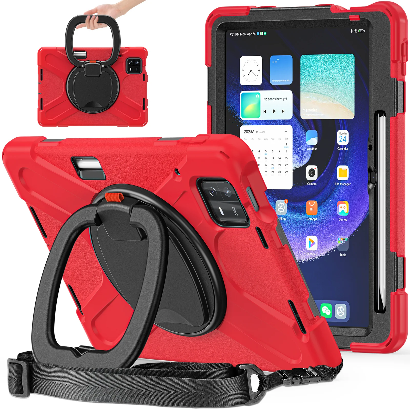[Built-in Ring Bracket] Xiaomi Mi Pad 6/Pro 11’’ (2023) EVA Kid Friendly Heavy Duty Ring Holder Stand Case - Image 14