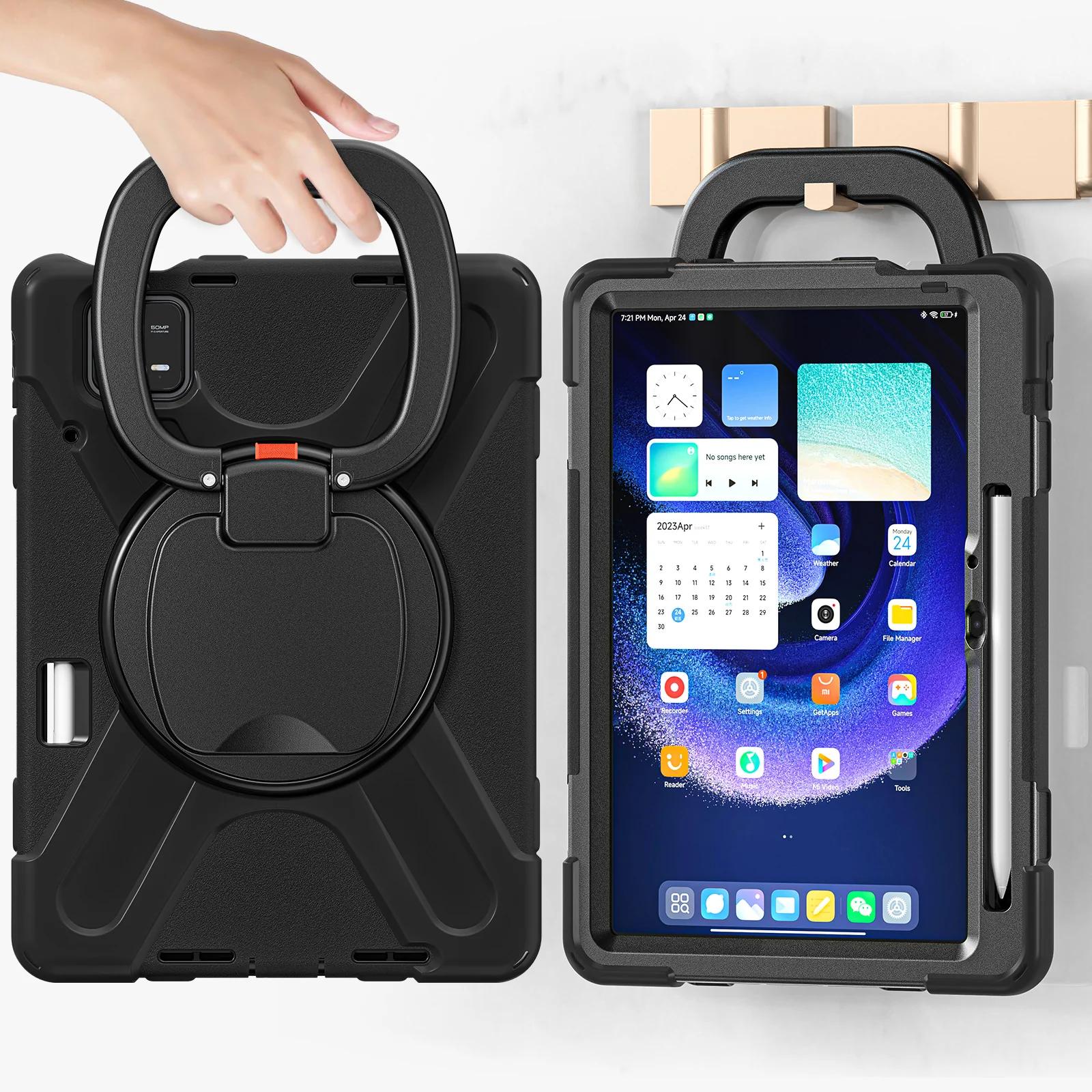 [Built-in Ring Bracket] Xiaomi Mi Pad 6/Pro 11’’ (2023) EVA Kid Friendly Heavy Duty Ring Holder Stand Case - Image 6