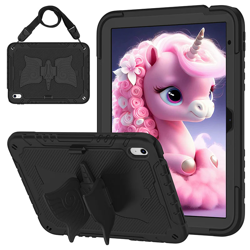 [Built-in Ring Holder][With Pen Slot] Apple iPad 10.9/11'' 10/11th Gen (2022) Butterfly Kids Heavy Duty Serise Case - Image 3