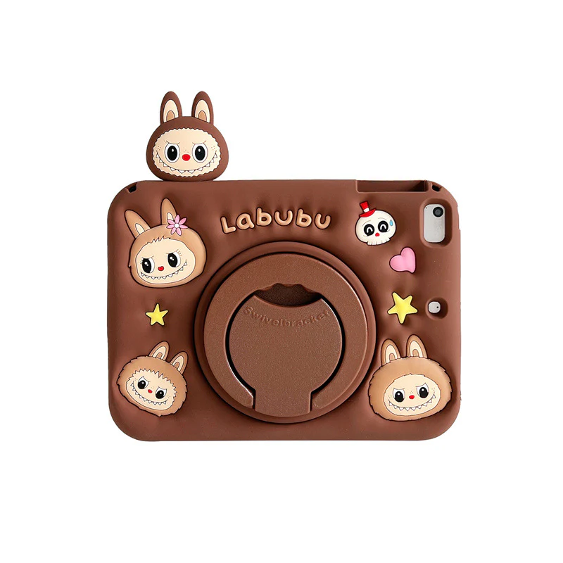 [Built-in Ring Holder][With Pen Slot] Samsung Galaxy Tab A9 Plus & A11 Plus 11" Labubu Cartoon Silicone Anti-Drop Protective Case - Image 4