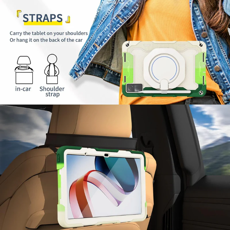 [Built-in Ring Holder] Xiaomi Mi Pad 5/Pro 11’’ 2021 360 Degree Rotation  EVA Kid Friendly Heavy Duty Series Case - Image 2