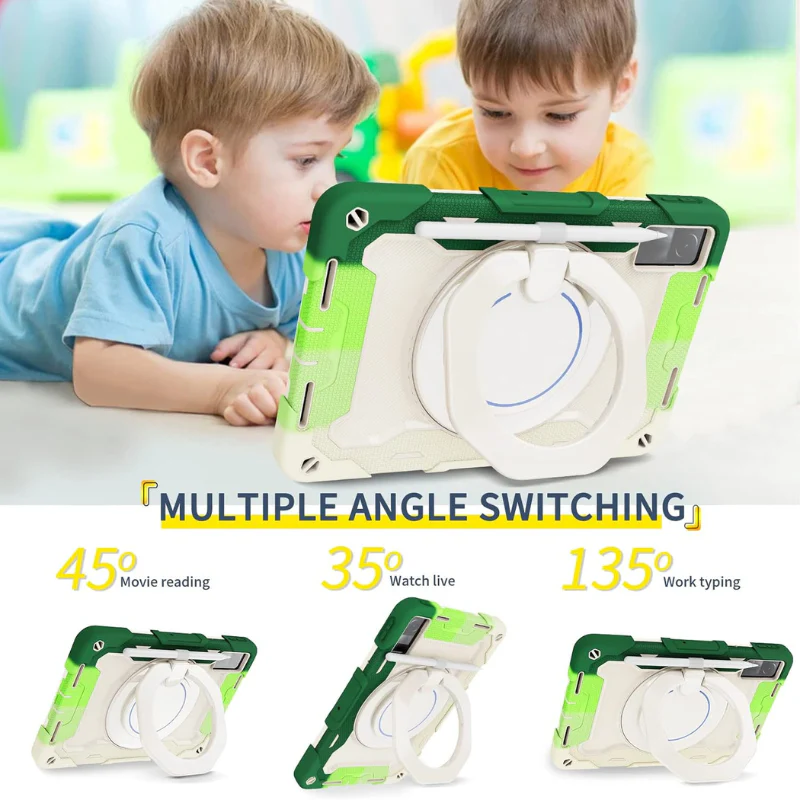 [Built-in Ring Holder] Xiaomi Mi Pad 5/Pro 11’’ 2021 360 Degree Rotation  EVA Kid Friendly Heavy Duty Series Case - Image 4