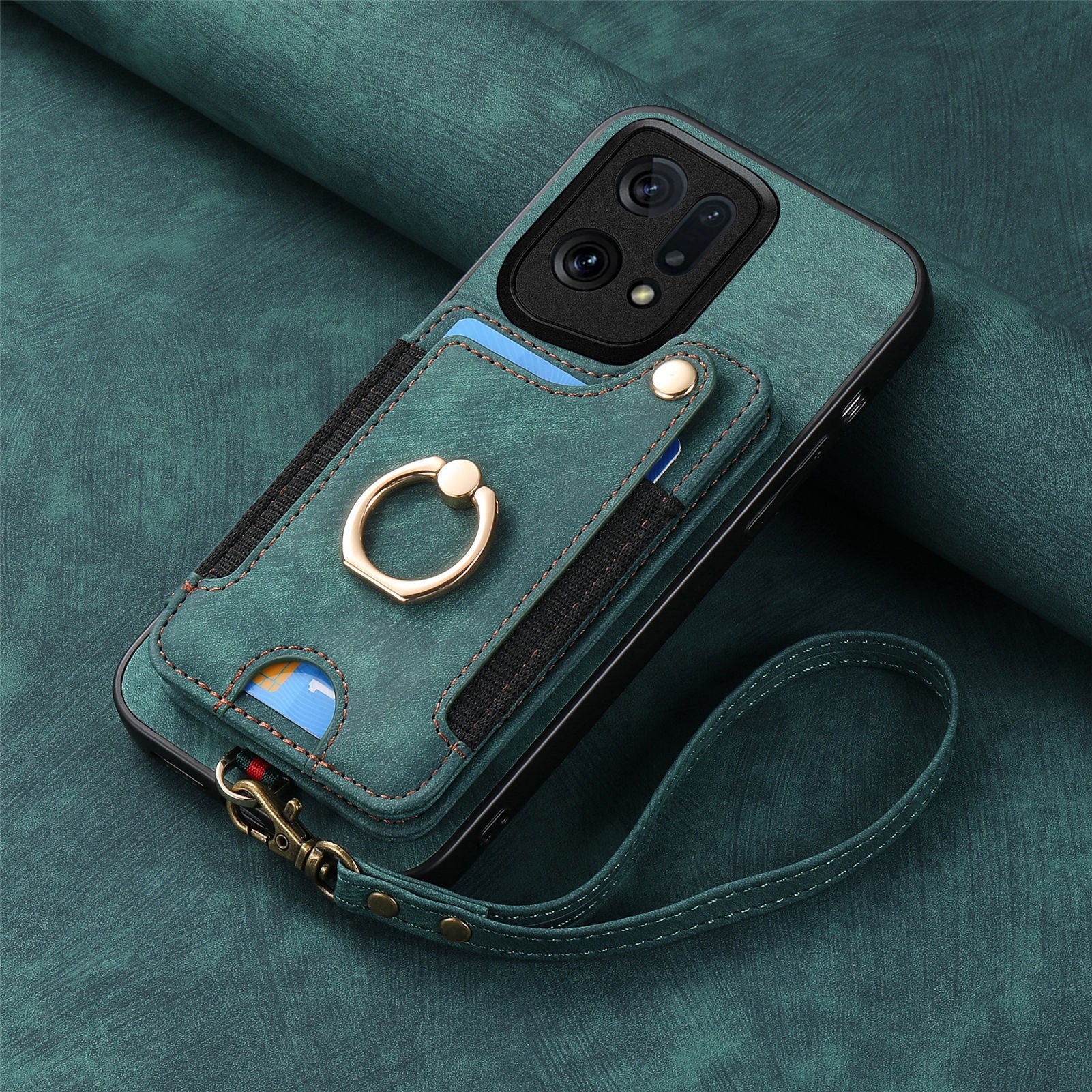 [Built-in Ring Kickstand] Realme C55 5G - Multi-functional Wallet Stand Shockproof Case With Lanyard - Image 7