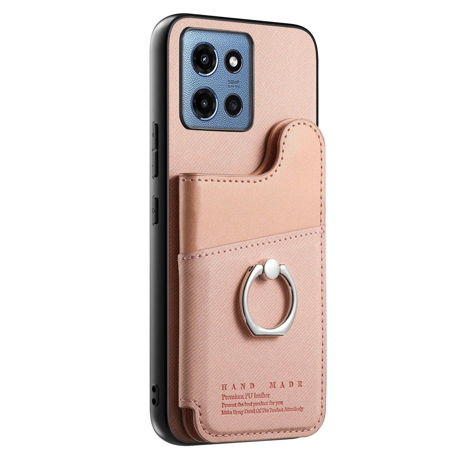 [Built-in Ring Kickstand][With Card Slot] Motorola Moto G75 - Stylish Shockproof Wallet Series Case - Image 2