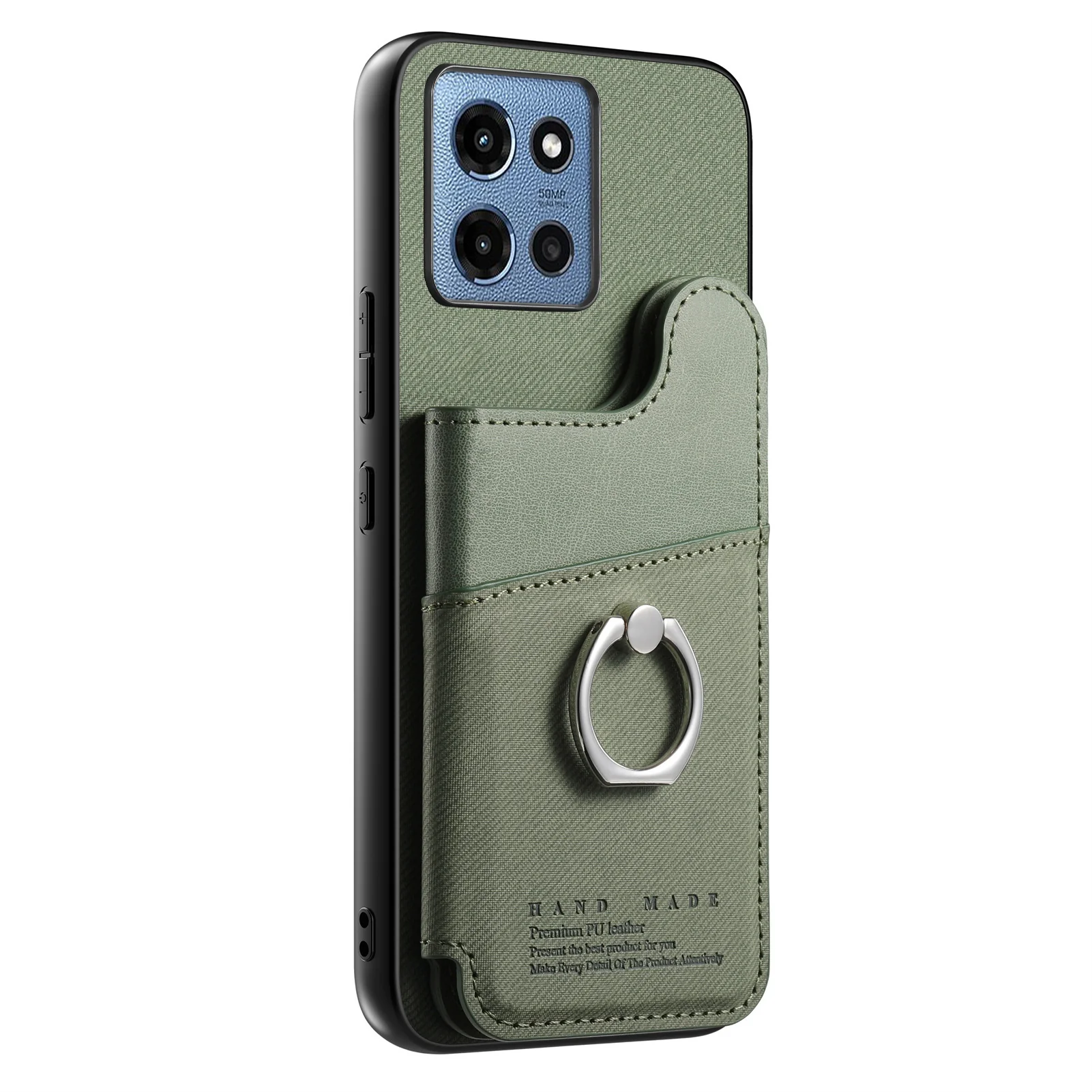 [Built-in Ring Kickstand][With Card Slot] Motorola Moto G75 - Stylish Shockproof Wallet Series Case - Image 3
