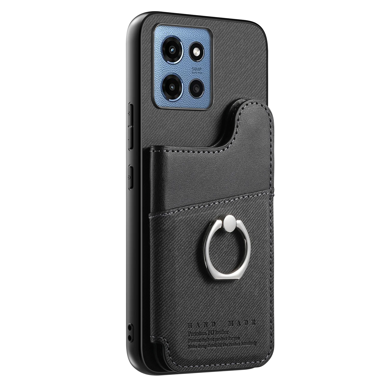 [Built-in Ring Kickstand][With Card Slot] Motorola Moto G75 - Stylish Shockproof Wallet Series Case - Image 4