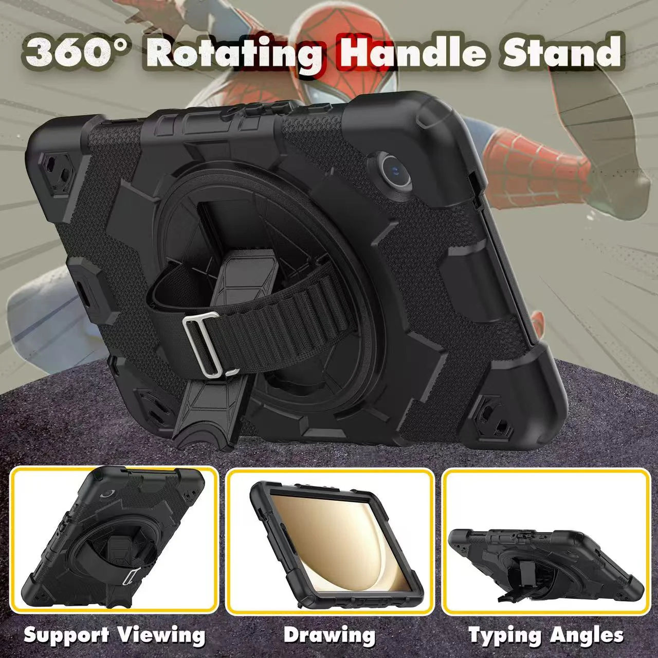 [Built-in Rotating Stand] Samsung Galaxy Tab A9 Plus 11’’ 2023 Silicone Full-cover Children's Drop-resistant Case - Image 5