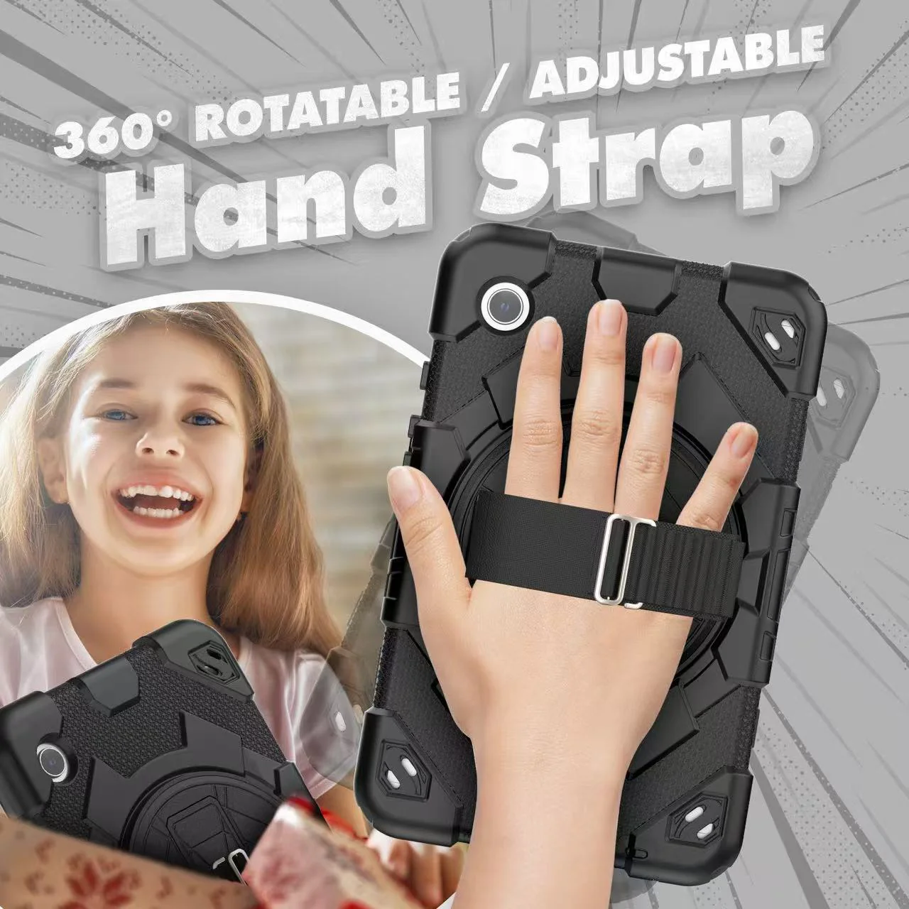 [Built-in Rotating Stand] Samsung Galaxy Tab A9 Plus 11’’ 2023 Silicone Full-cover Children's Drop-resistant Case - Image 7