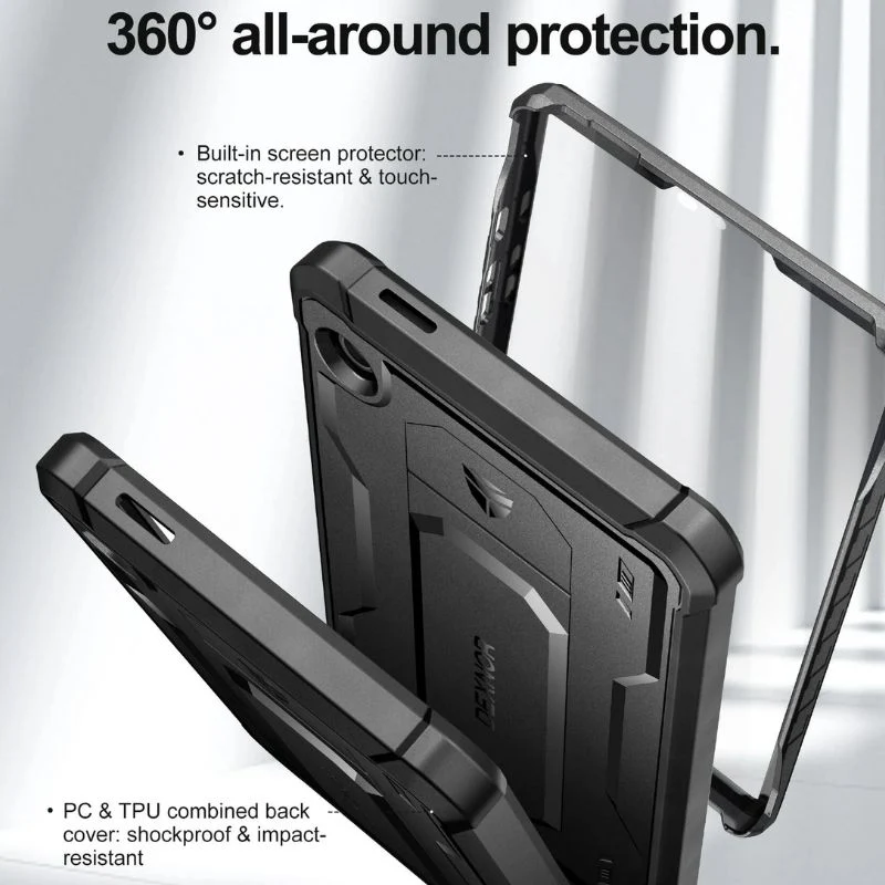 [Built in Screen Protector & Kickstand] Samsung Galaxy Tab A9 Plus 11’’ 2023 (X210/X215/X216B) - Full Cover Soft Edge Heavy Duty Shockproof Case - Image 5