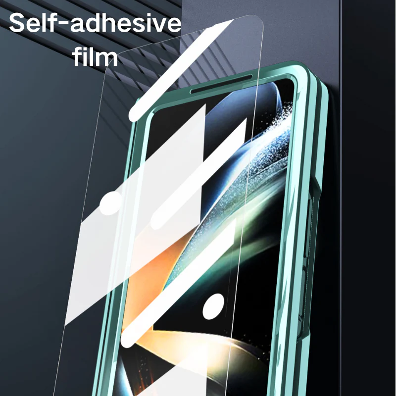 [Built-in Screen Protector] Samsung Galaxy Z Fold 4 SM-F936 Electroplated Mechanical Gear Full-cover Fashion-Forward Series Case - Image 9
