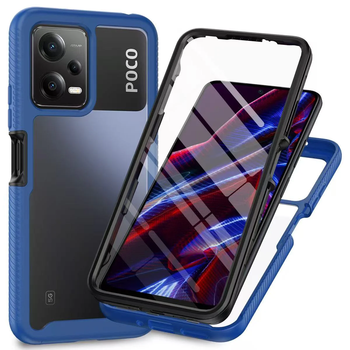 [Built-in Screen Protector] Xiaomi Redmi Note 12 5G - 360° Full Body Shockproof Protection Armour Slim Cover - Image 4