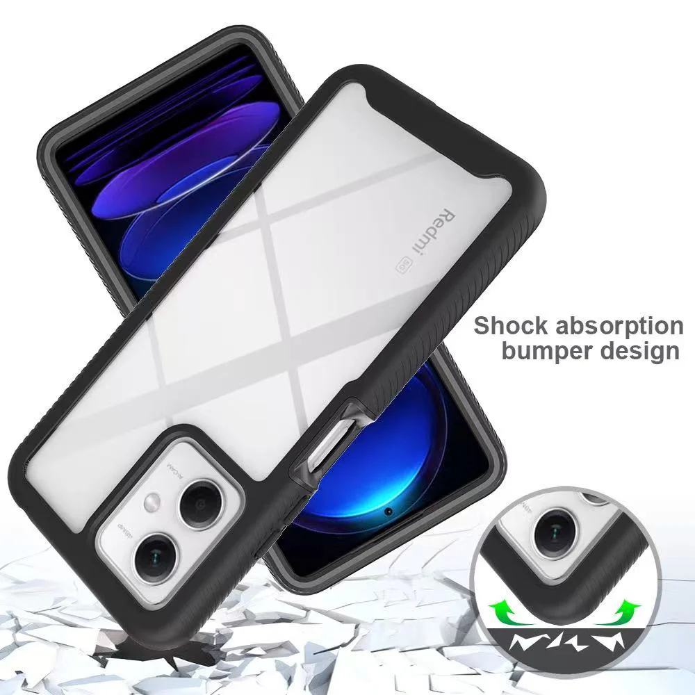 [Built-in Screen Protector] Xiaomi Redmi Note 12 5G - 360° Full Body Shockproof Protection Armour Slim Cover - Image 5