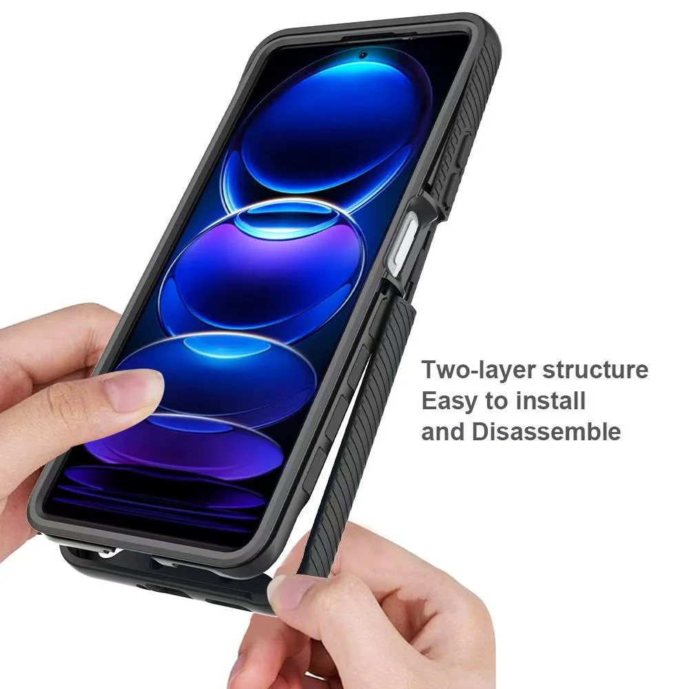 [Built-in Screen Protector] Xiaomi Redmi Note 12 5G - 360° Full Body Shockproof Protection Armour Slim Cover - Image 6