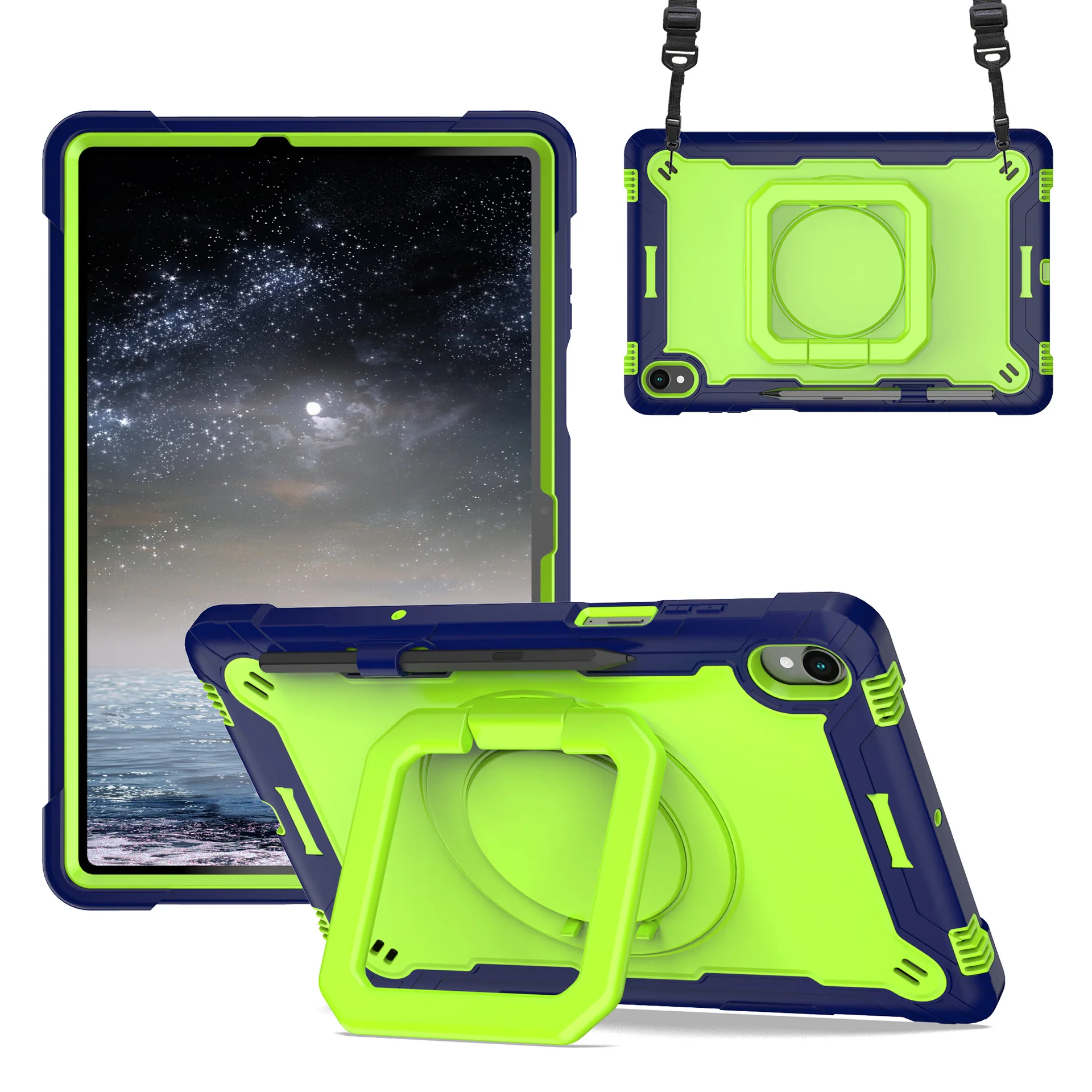 [Built-in Shoulder Strap][With Pen Slot] Lenovo Tab 10.1" 2025 (TB311FU/TB311XU) EVA Friendly Heavy Duty Ring Holder Stand Case - Image 11