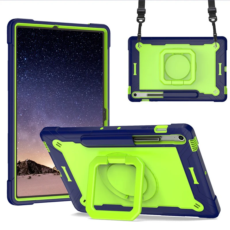[Built-in Shoulder Strap][With Pen Slot] Samsung Galaxy Tab A9 Plus 11" 2023 EVA Friendly Heavy Duty Ring Holder Stand Case - Image 11
