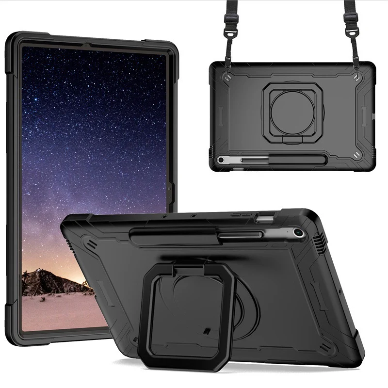 [Built-in Shoulder Strap][With Pen Slot] Samsung Galaxy Tab A9 Plus 11" 2023 EVA Friendly Heavy Duty Ring Holder Stand Case - Image 12