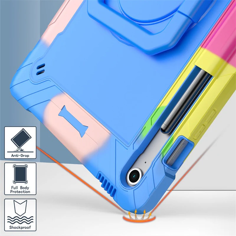 [Built-in Shoulder Strap][With Pen Slot] Samsung Galaxy Tab A9 Plus 11" 2023 EVA Friendly Heavy Duty Ring Holder Stand Case - Image 5