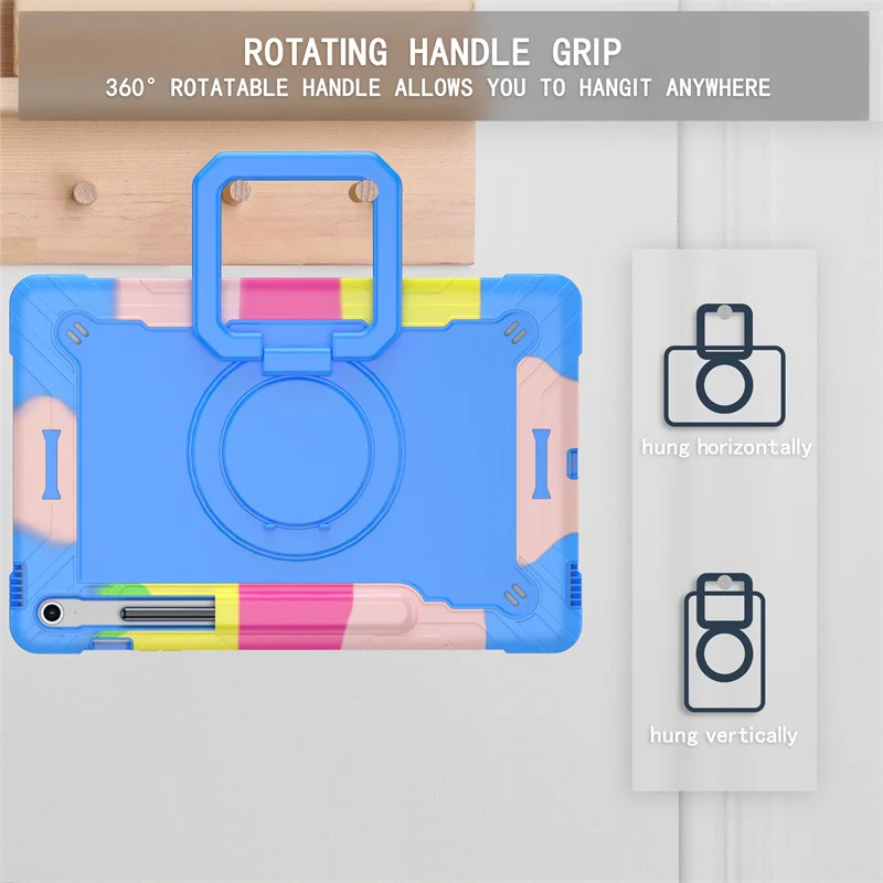 [Built-in Shoulder Strap][With Pen Slot] Samsung Galaxy Tab A9 Plus 11" 2023 EVA Friendly Heavy Duty Ring Holder Stand Case - Image 7