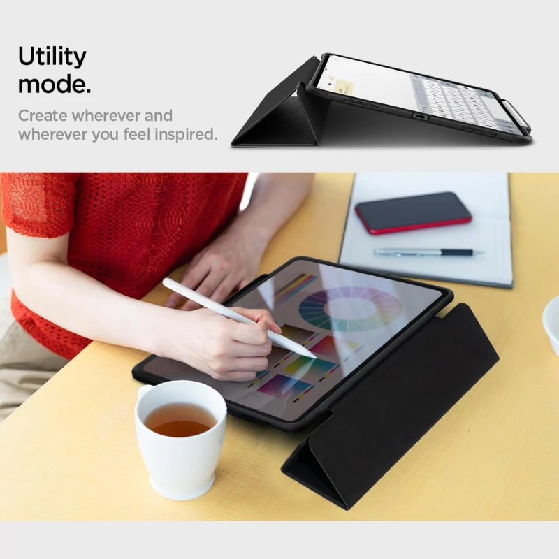 [Built-in Stand] Apple iPad 10.9/11'' 10/11th Gen (2022/2025) Spigen Rugged Armor TPU Air Cushion Cover Shockproof Mechanics Series Case - Image 3