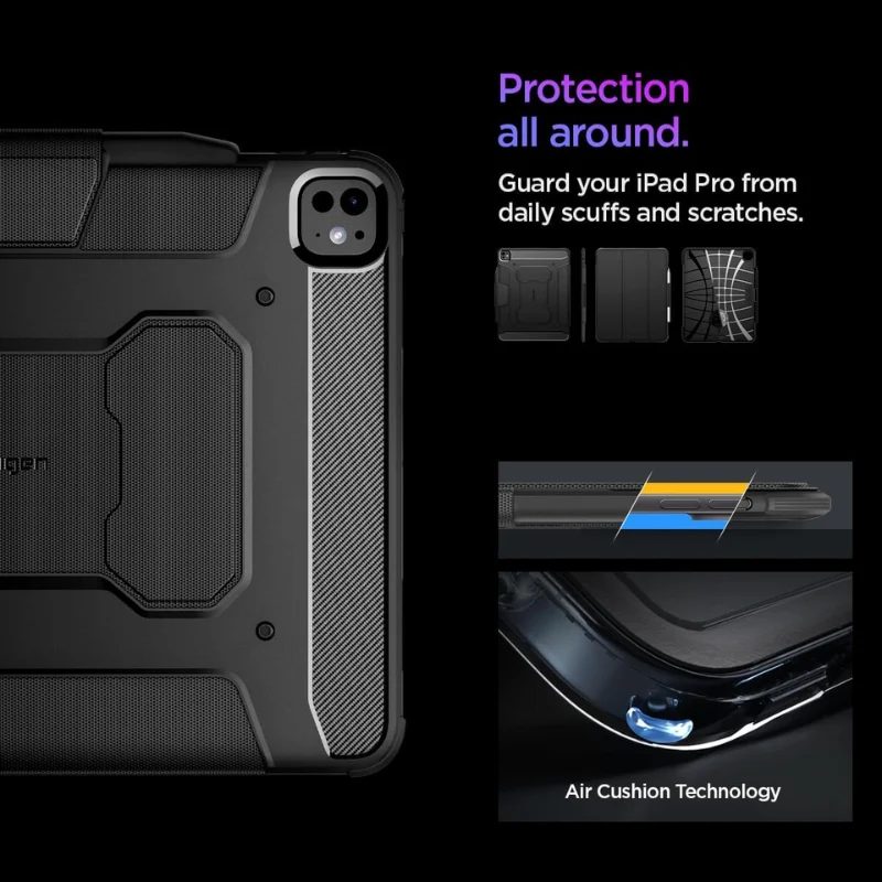 [Built-in Stand] Apple iPad 10.9/11'' 10/11th Gen (2022/2025) Spigen Rugged Armor TPU Air Cushion Cover Shockproof Mechanics Series Case - Image 6