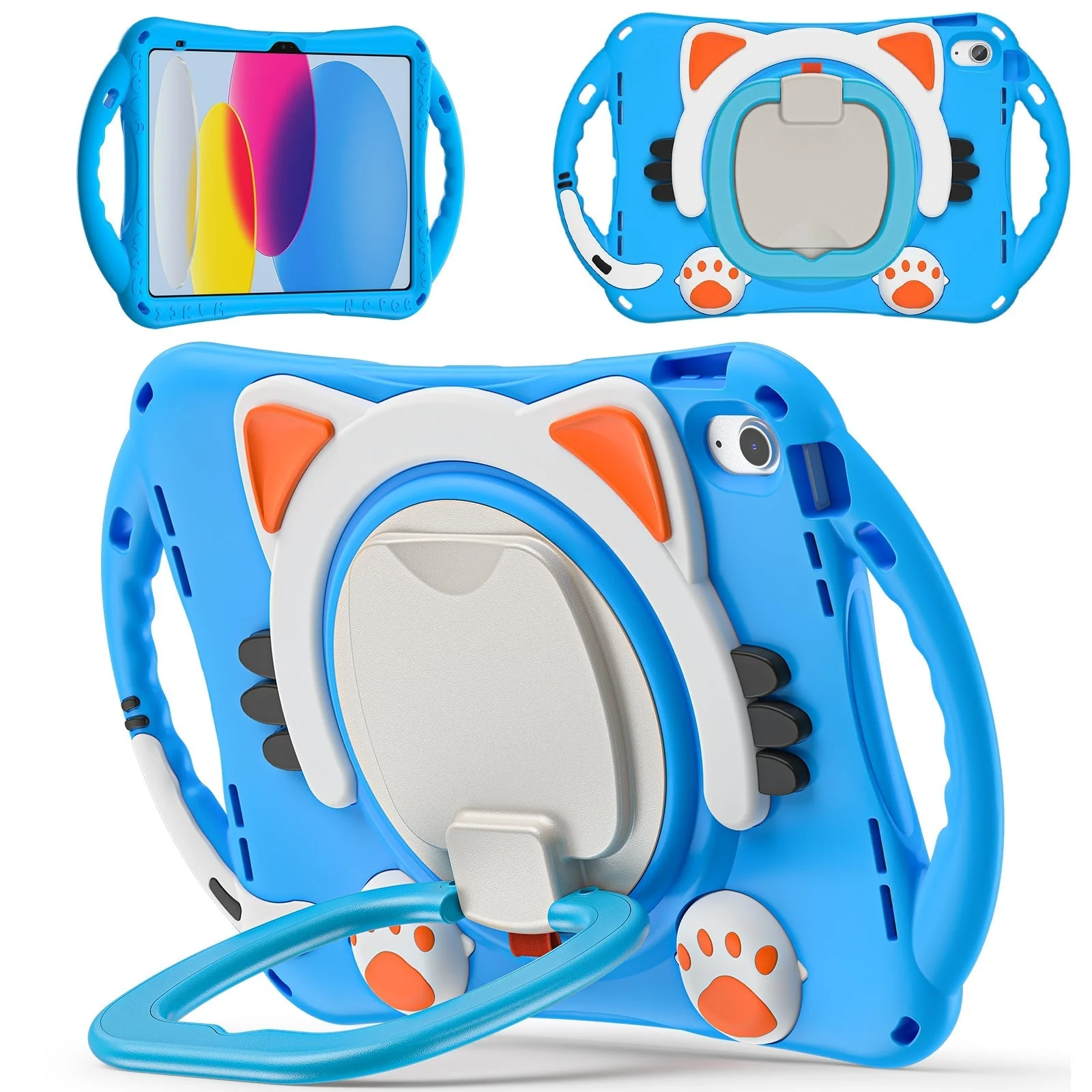 [Built-in Stand] Apple iPad Mini 1/2/3/4/5 EVA Kid Friendly Cat Style Heavy Duty Case - Image 9