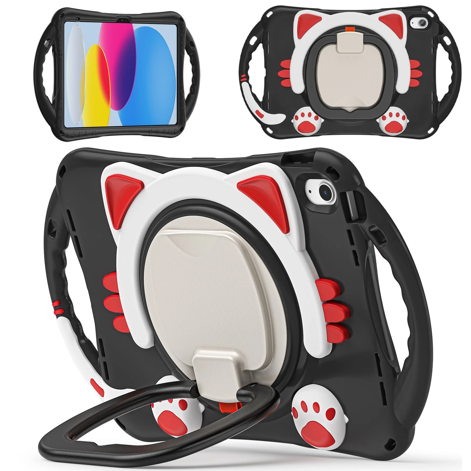 [Built-in Stand] Apple iPad Mini 6/7 8.3'' 6/7th Gen (2021/2024) EVA Kid Friendly Cat Style Heavy Duty Case - Image 10