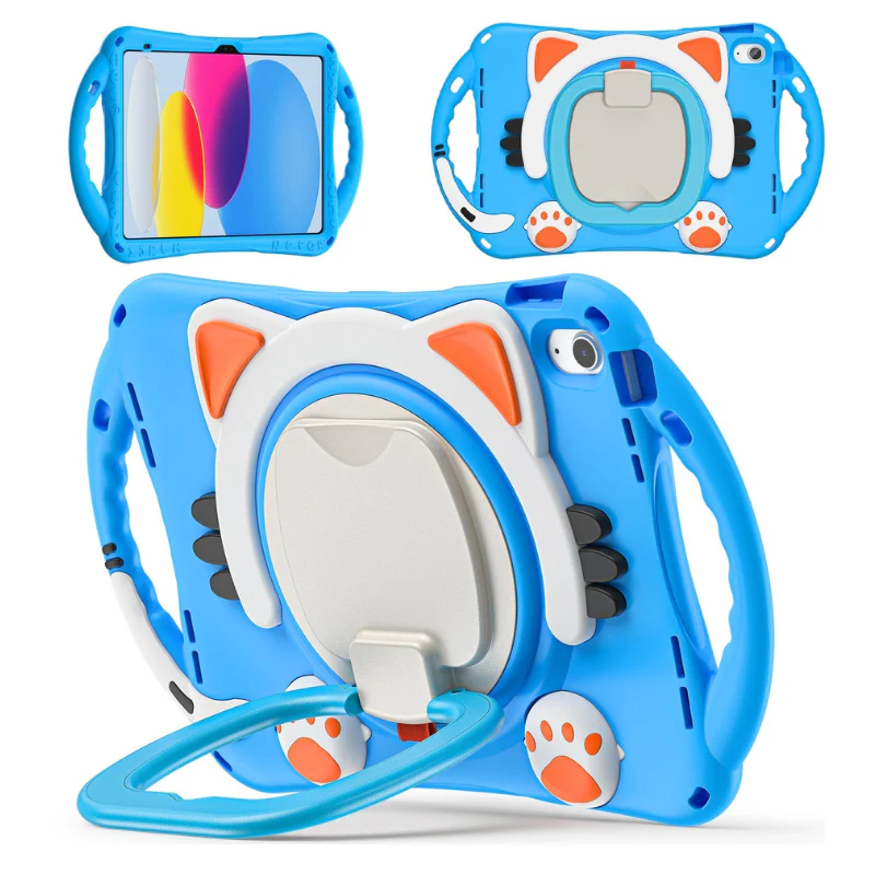 [Built-in Stand] Apple iPad Air 4/5 10.9“ & Pro 11" EVA Kid Friendly Cat Style Heavy Duty Case - Image 9