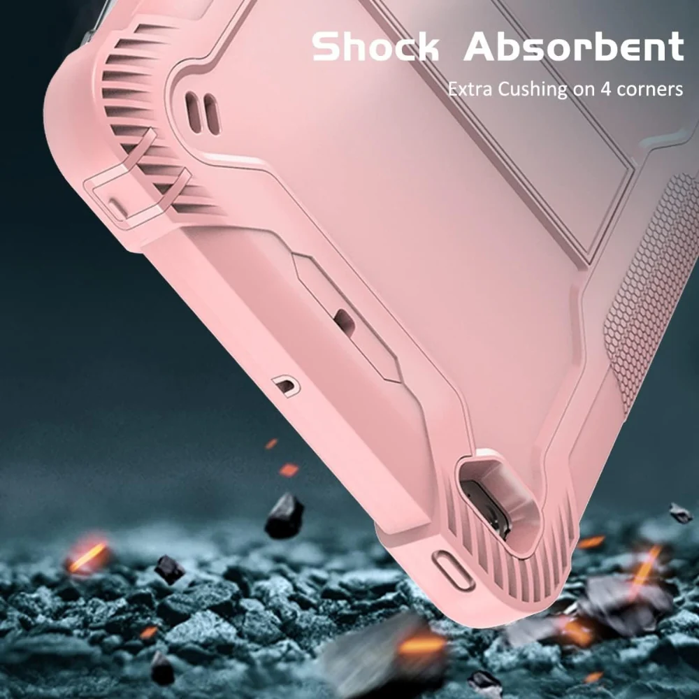 [Built-in Stand] Apple iPad Air 4/Air 5 10.9" & Air 11-inch M2/M3/M4 Triple-proof Silicone Shockproof Protective Case - Image 10