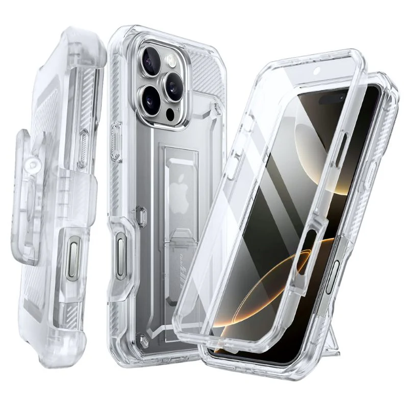 [Built-in Stand] Apple iPhone 14/Pro/Max - Premium TPU Full Covered Belt Heavy Duty Series Case - Image 8