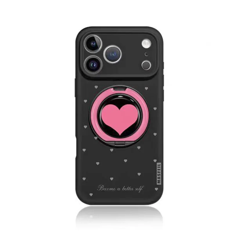 [Built-in Stand] Apple iPhone 15/Pro/Pro Max/Plus - Heart-shaped Full-Cover Shockproof Phone Case - Image 11