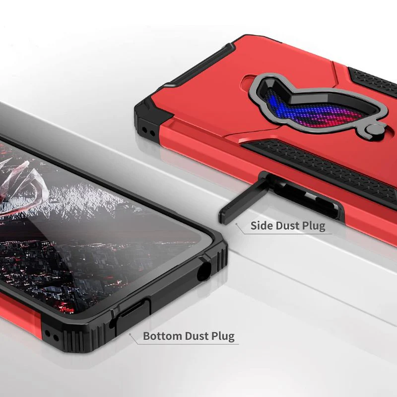 [Built-in Stand] ASUS Rog Phone 5 & Pro & 5s & 5s Pro & 5 Ultimate - 360° Rotating Kickstand Heavy Duty Series Military Grade Case - Image 7