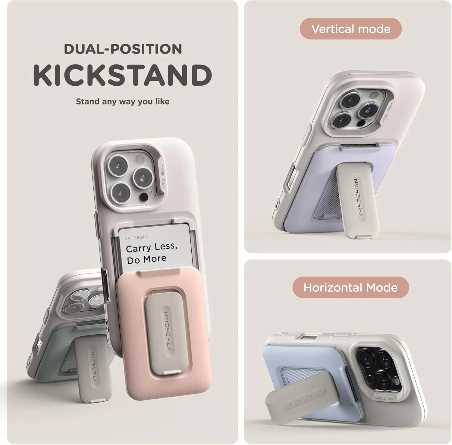 [Built-in Stand][BuIlt-in Card Slot] Apple iPhone 16/Plus/Pro/Pro Max Military-Style Shockproof Phone Case Fashion Series Case - Image 6