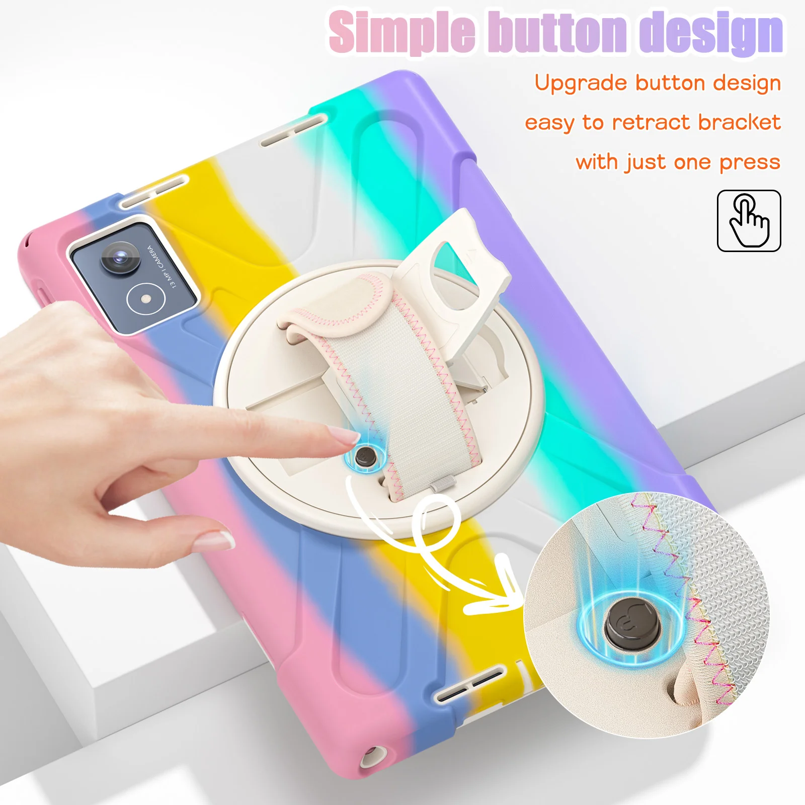 [Built-in Stand] Lenovo Tab K11 Plus 11.45" 2024 (TB352FU/XU) - Kid Shockproof Heavy Duty Series Case With Shoulder Strap - Image 10