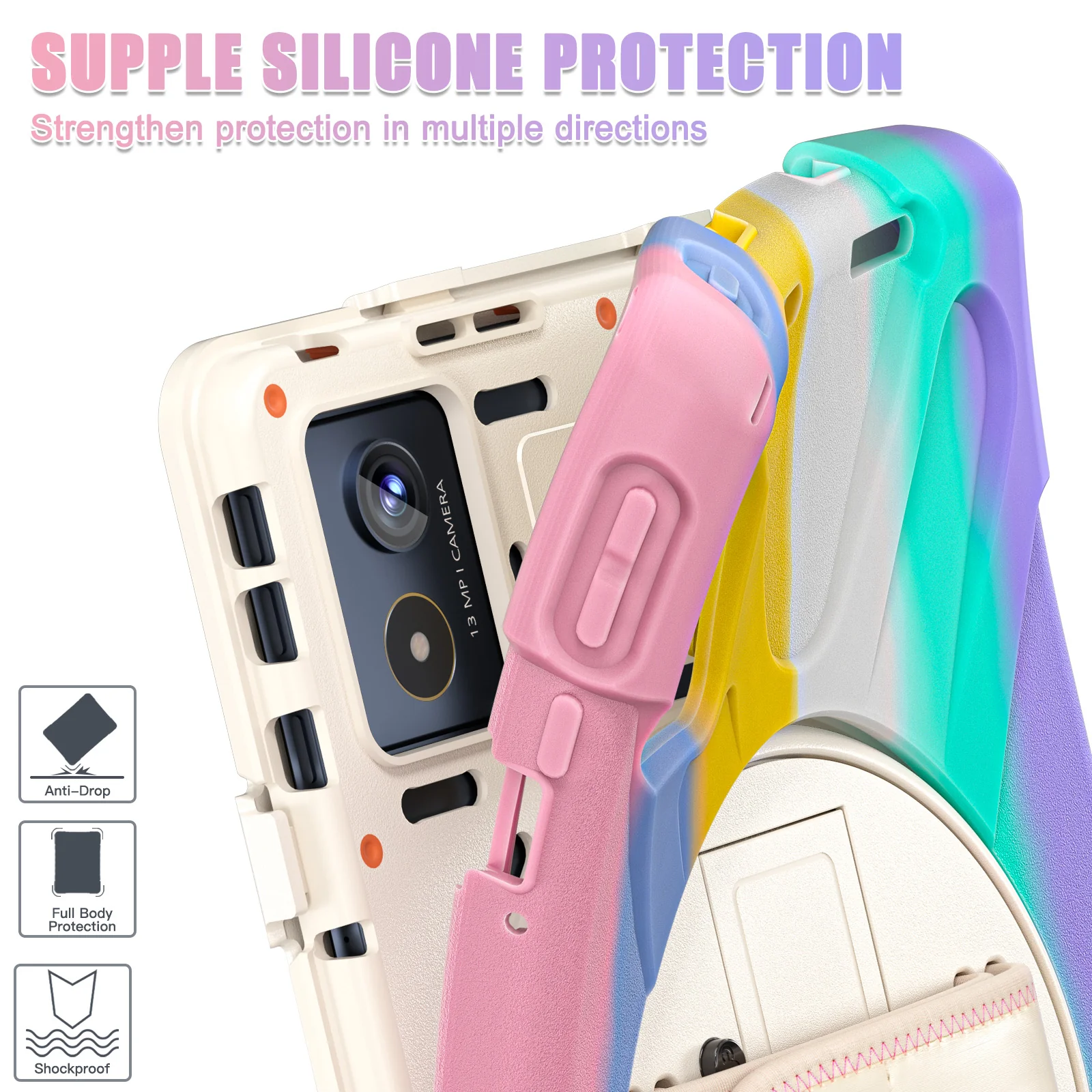 [Built-in Stand] Lenovo Tab K11 Plus 11.45" 2024 (TB352FU/XU) - Kid Shockproof Heavy Duty Series Case With Shoulder Strap - Image 14