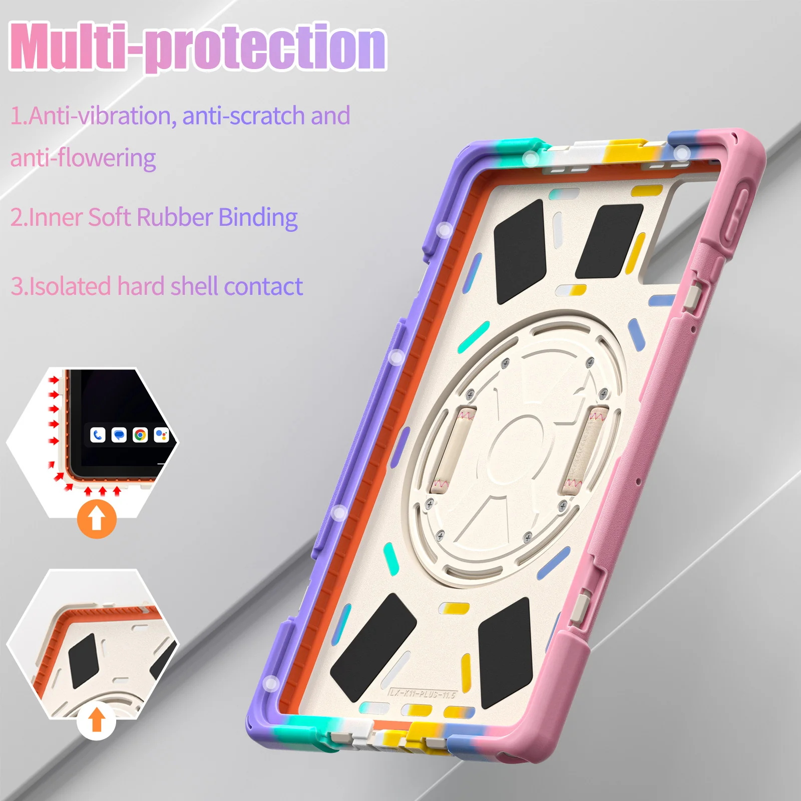 [Built-in Stand] Lenovo Tab K11 Plus 11.45" 2024 (TB352FU/XU) - Kid Shockproof Heavy Duty Series Case With Shoulder Strap - Image 21
