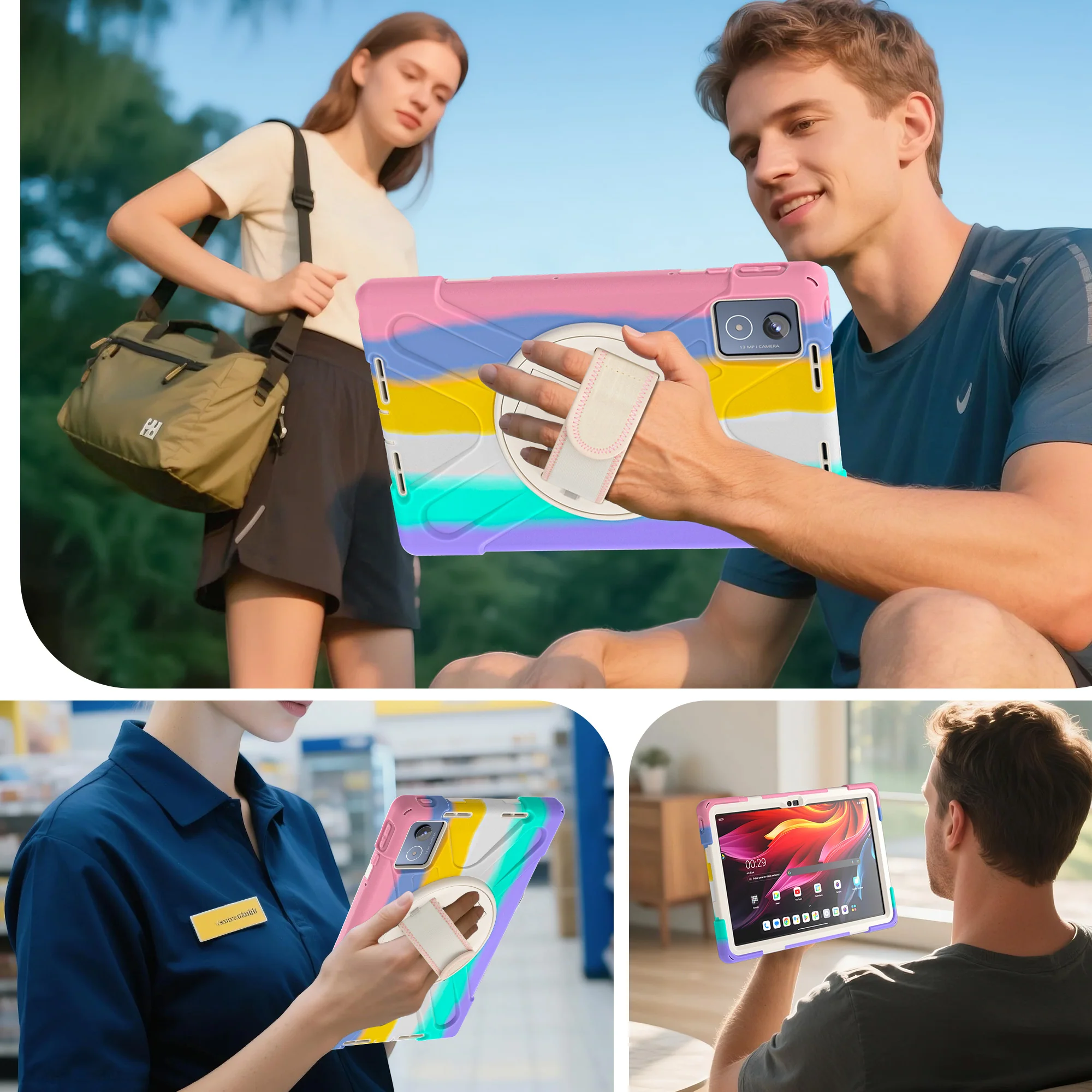 [Built-in Stand] Lenovo Tab K11 Plus 11.45" 2024 (TB352FU/XU) - Kid Shockproof Heavy Duty Series Case With Shoulder Strap - Image 22
