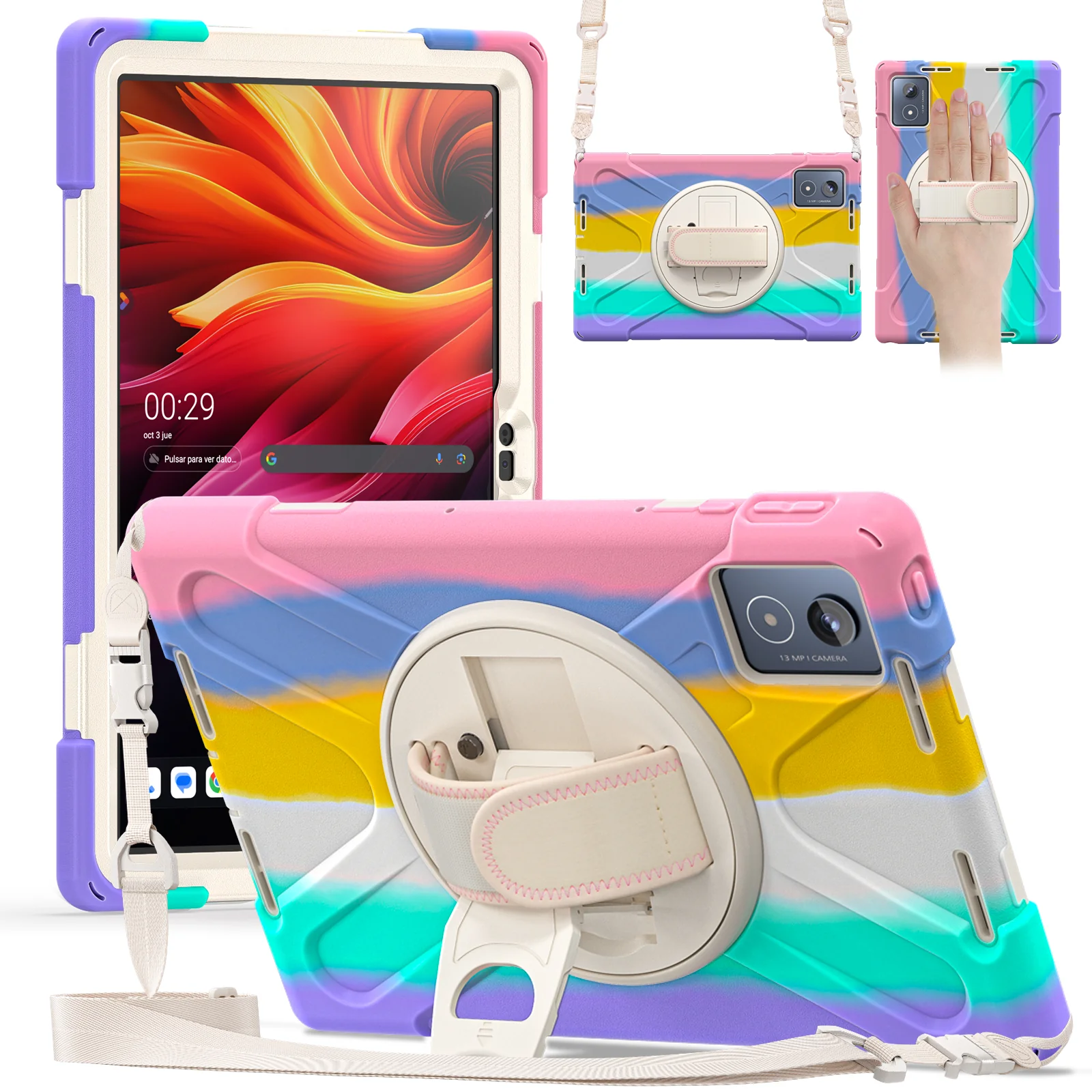 [Built-in Stand] Lenovo Tab K11 Plus 11.45" 2024 (TB352FU/XU) - Kid Shockproof Heavy Duty Series Case With Shoulder Strap - Image 5