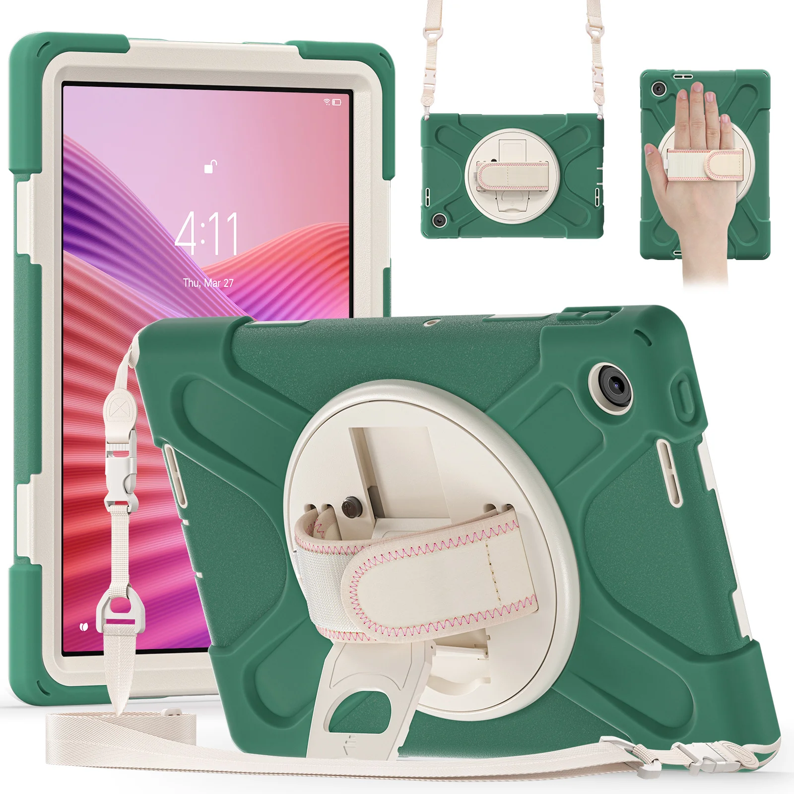 [Built-in Stand] Lenovo Tab K11 Plus 11.45" 2024 (TB352FU/XU) - Kid Shockproof Heavy Duty Series Case With Shoulder Strap - Image 8