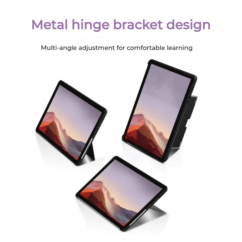 [Built-in Stand] Microsoft Surface Pro 7 (1866) - Full Body Shockproof Metal Rotating Rotatable Stand Case - Image 2