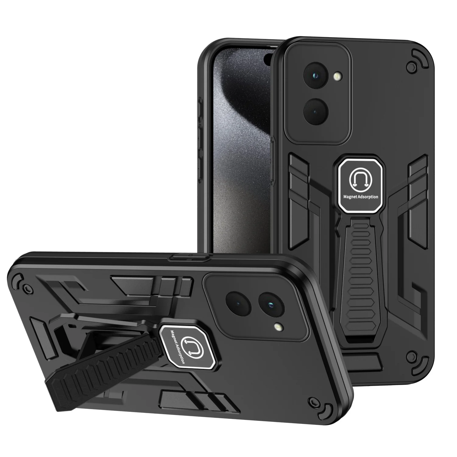 [Built-in Stand] Motorola Moto G84 Full-Coverage Shockproof Heavy Duty Series Case - Image 6