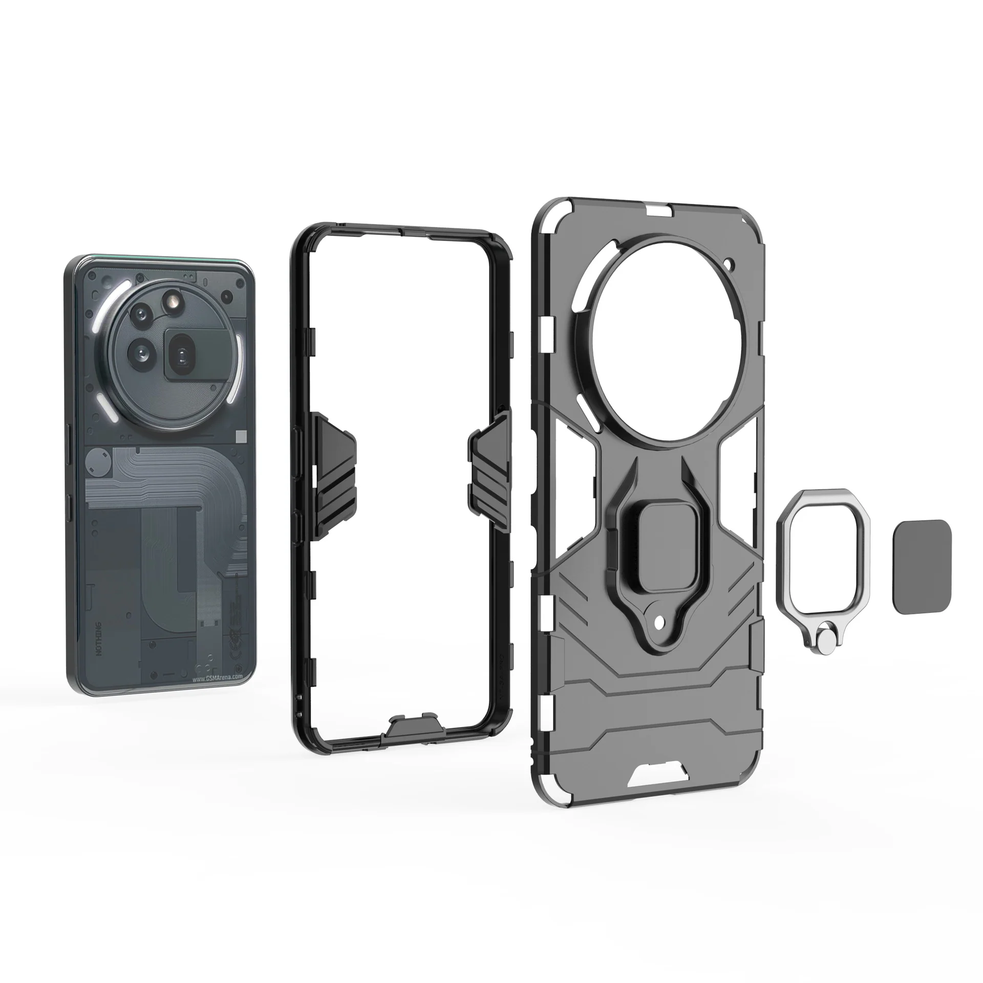 [Built-in Stand] Nothing Phone (3a)/Pro - Shockproof Military Grade Armor TPU Dual-Layer Full Body Case - Image 8