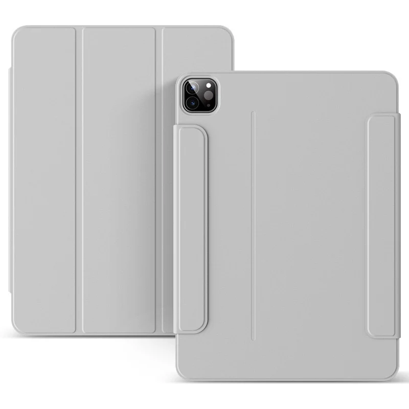 [Built-in & Stand][Pencil Holder] Apple iPad Pro 12.9-inch 3rd/4/5/6th Gen (2018/2020/2021/2022) Powerful Magnetic Attachment Slim Trifold Stand Supports Pencil(USB-C) Durable Protection Case - Image 10