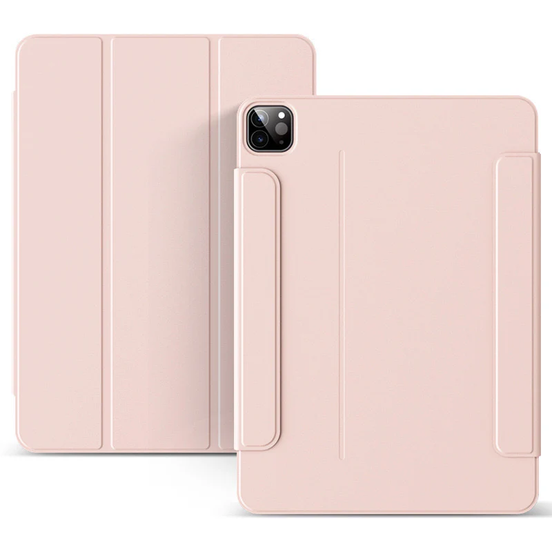 [Built-in & Stand][Pencil Holder] Apple iPad Pro 12.9-inch 3rd/4/5/6th Gen (2018/2020/2021/2022) Powerful Magnetic Attachment Slim Trifold Stand Supports Pencil(USB-C) Durable Protection Case - Image 12