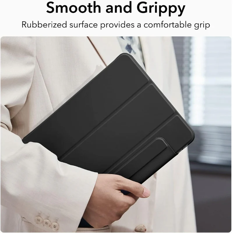 [Built-in & Stand][Pencil Holder] Apple iPad Pro 12.9-inch 3rd/4/5/6th Gen (2018/2020/2021/2022) Powerful Magnetic Attachment Slim Trifold Stand Supports Pencil(USB-C) Durable Protection Case - Image 8