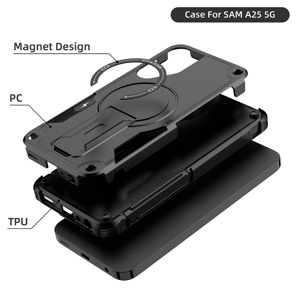 [Built-in Stand] Samsung Galaxy A16 4G/5G Military-grade Shockproof Heavy Duty Series Case - Image 8